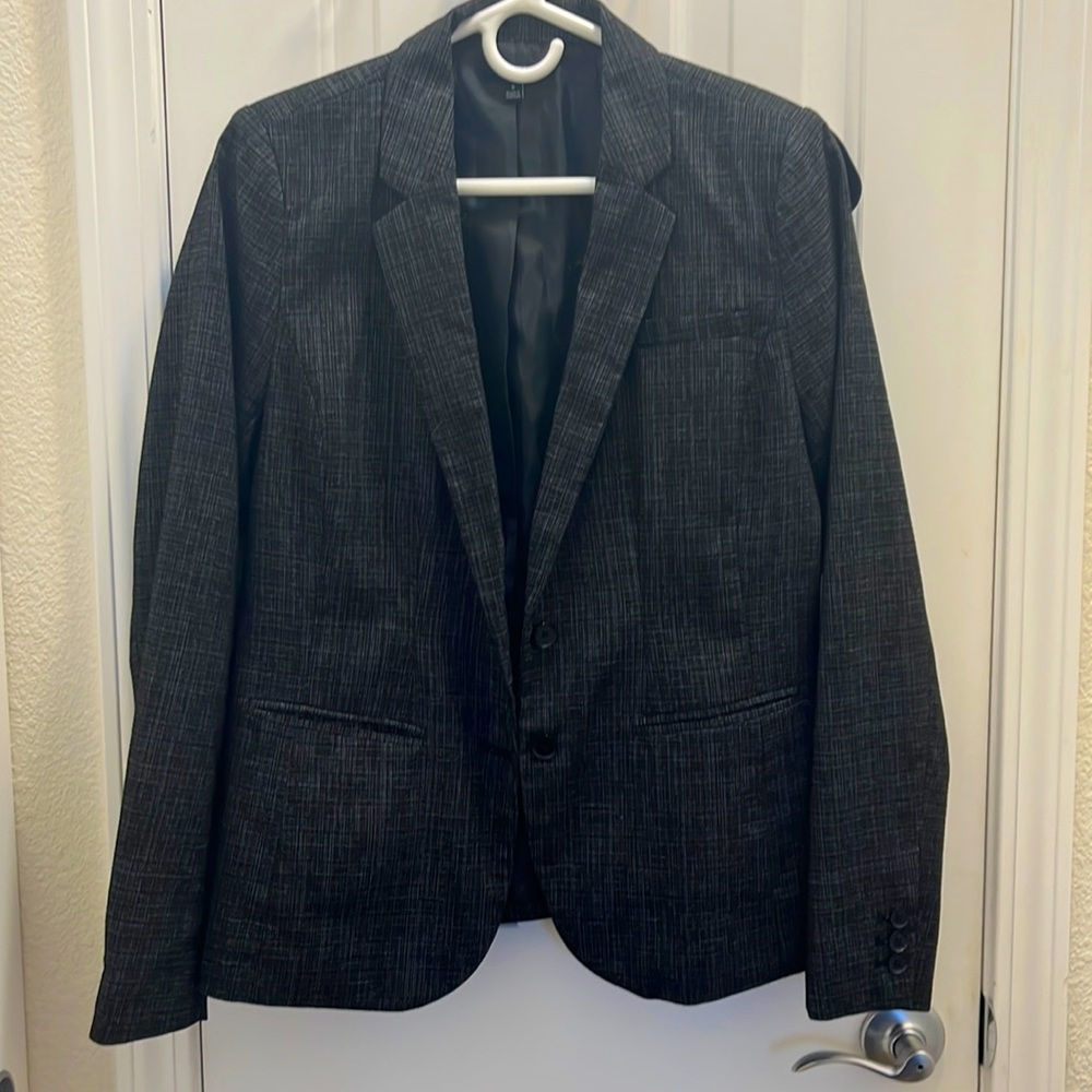 Black cross stitched blazer Size 8 Medium